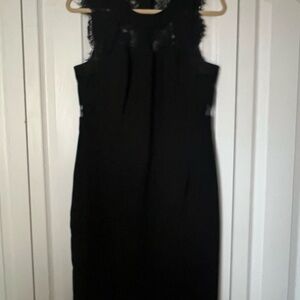 Elegant Black Lace Midi Dress